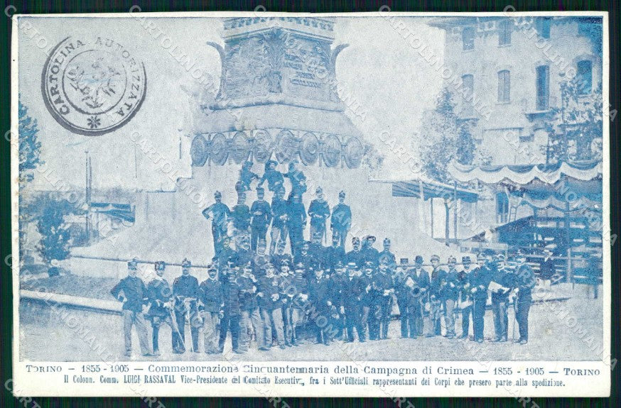 Militari Torino Commemorazione Campagna di Crimea Bersaglieri cartolina KF4603 – fronte