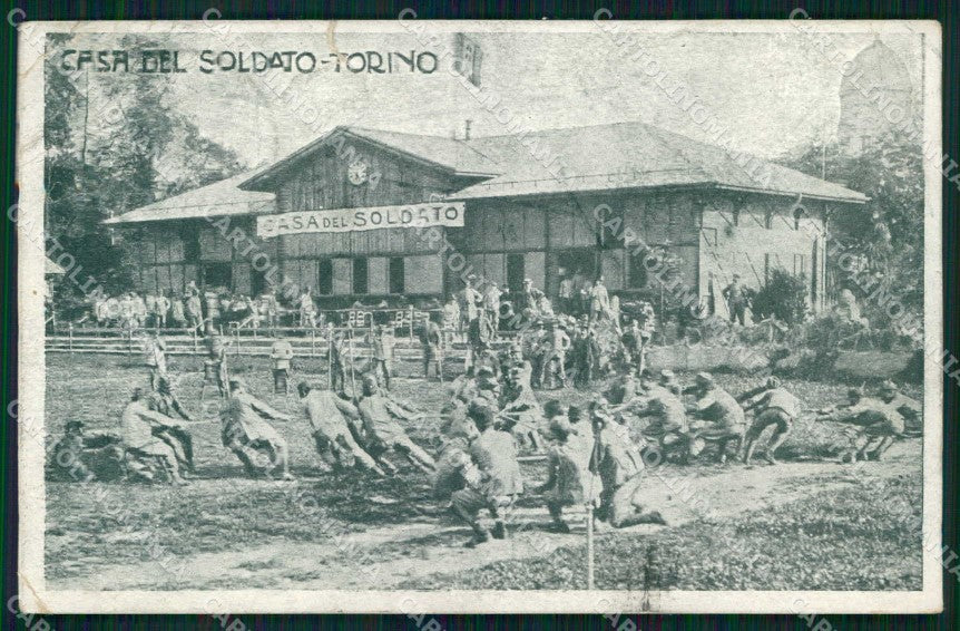Militari Casa del Soldato Torino STRAPPINO PIEGHE cartolina KF4606 – fronte