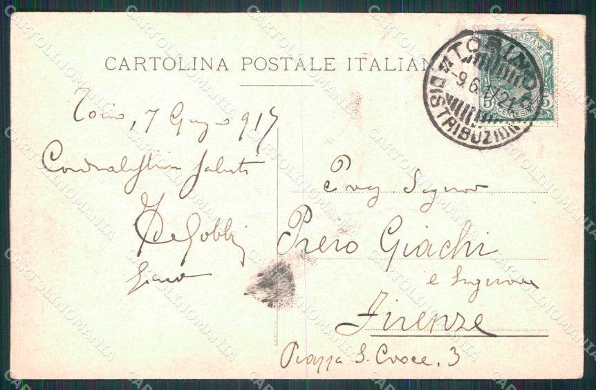 Militari Casa del Soldato Torino STRAPPINO PIEGHE cartolina KF4606 – retro