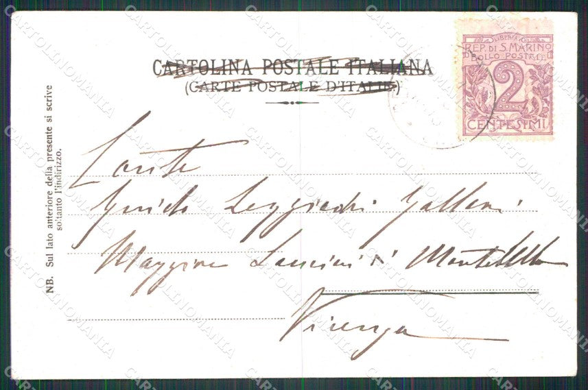 Rimini Rep. San Marino Ingresso Reggenti cartolina KF4607 – retro