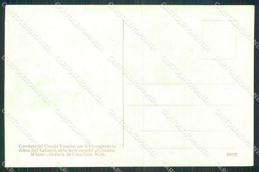 Trento città Circolo Propaganda Difesa Italianità Dante cartolina KF4615 – retro