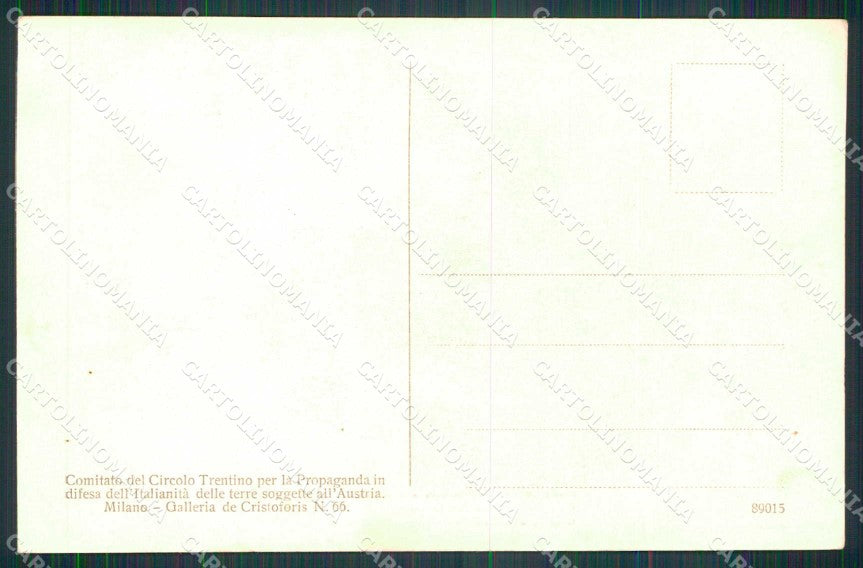 Trento città Circolo Propaganda Difesa Italianità Dante cartolina KF4616 – retro