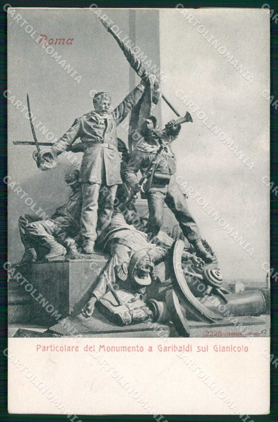 Roma città Monumento Garibaldi Gianicolo Alterocca 2228 cartolina KF4625 – fronte