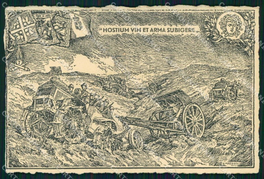 Militari Reggimentali 7° Regg Artiglieria P C Mazzoni cartolina KF4643 – fronte