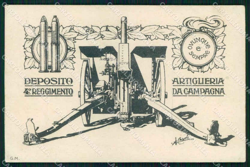 Militari Reggimentali 4° Regg. Artiglieria Campagna Deposito Casoli cp KF4649 – fronte