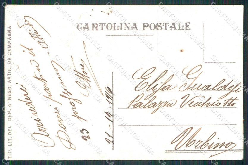 Militari Reggimentali 4° Regg. Artiglieria Campagna Deposito Casoli cp KF4649 – retro