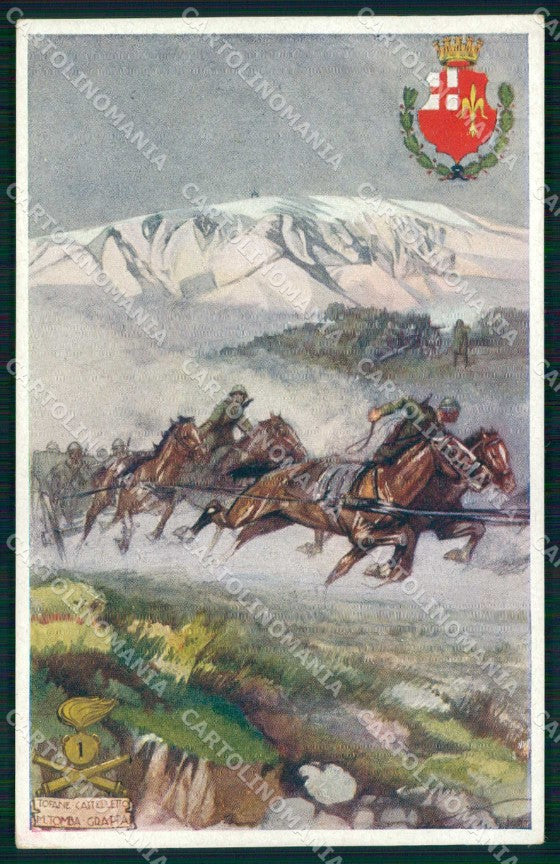 Militari Reggimentali I° Regg. Artiglieria Campagna Duval cartolina KF4650 – fronte