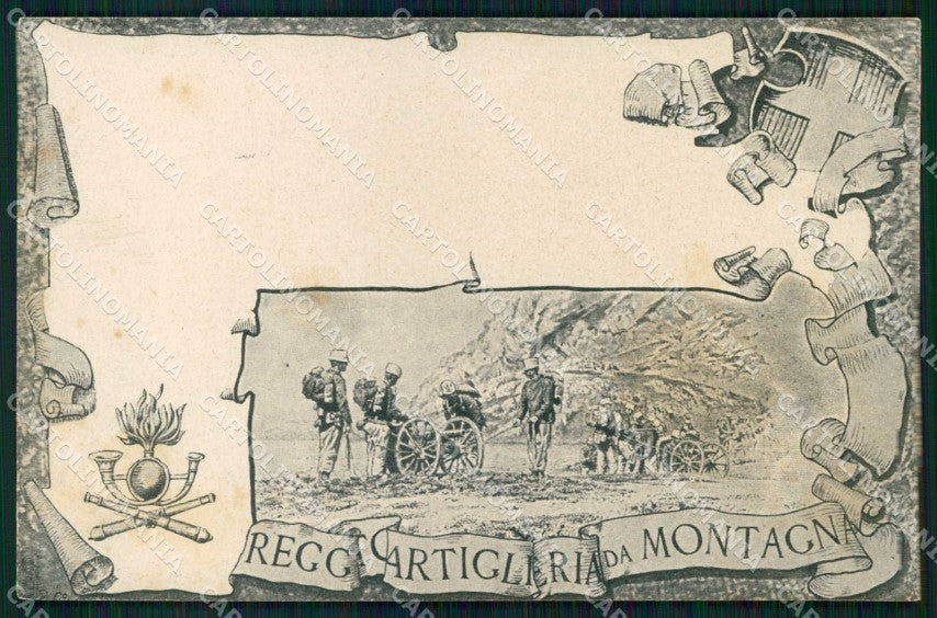 Militari Reggimento Artiglieria da Montagna Alpini Genta cartolina KF4654 – fronte