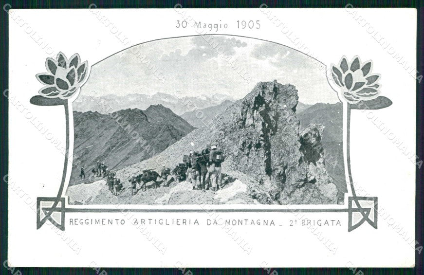 Militari Reggimento Artiglieria Montagna Alpini IIª Brigata cartolina KF4670 – fronte