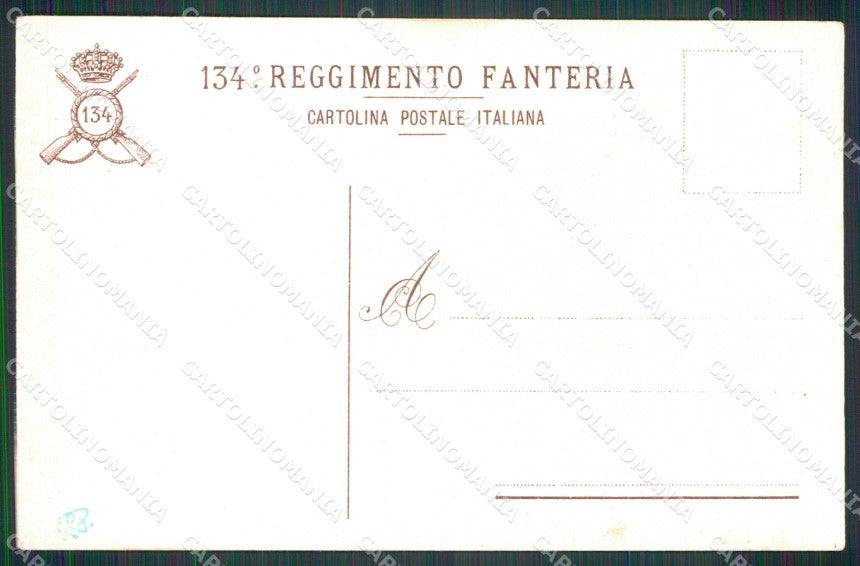 Militari Reggimentali 134° Regg. Fanteria Brigata Benevento cartolina KF4684 – retro