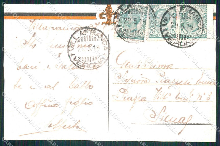 Militari Reggimentali 128° Reggimento Fanteria Derenzi cartolina KF4693 – retro