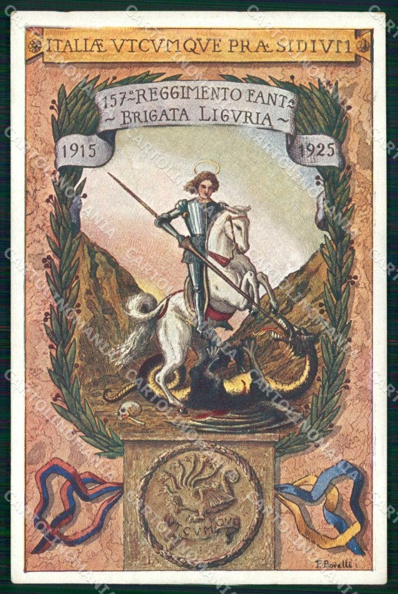 Militari Reggimentali 157° Reggimento Fanteria Brigata Liguria cartolina KF4695 – fronte
