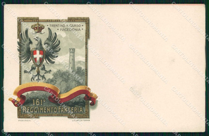 Militari Reggimentali 161° Regg. Fanteria Brigata Ivrea PIEGA cartolina KF4705 – fronte