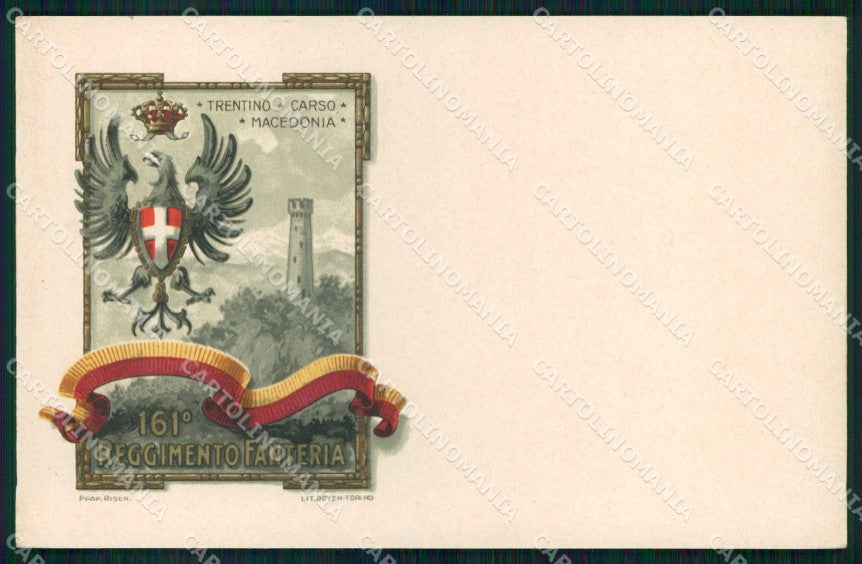 Militari Reggimentali 161° Reggimento Fanteria Brigata Ivrea cartolina KF4706 – fronte