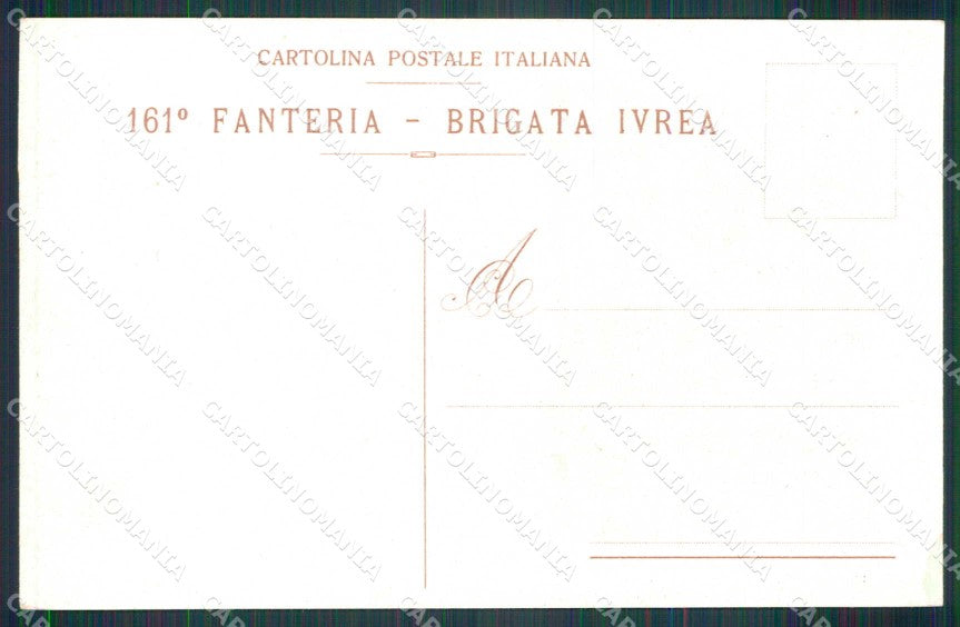 Militari Reggimentali 161° Reggimento Fanteria Brigata Ivrea cartolina KF4706 – retro