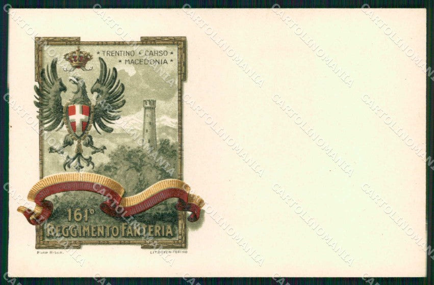 Militari Reggimentali 161° Reggimento Fanteria Brigata Ivrea cartolina KF4707 – fronte