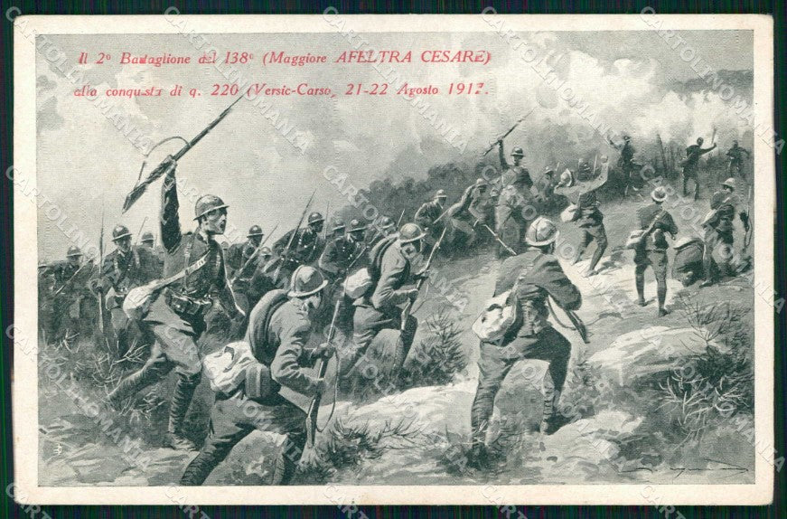 Militari Reggimentali 138° Regg. Fucilieri 2° Batt. AFELTRA cartolina KF4712 – fronte
