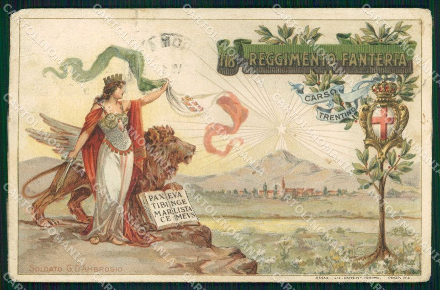 Militari Reggimentali 118° Reggimento Fanteria cartolina KF4717 – fronte