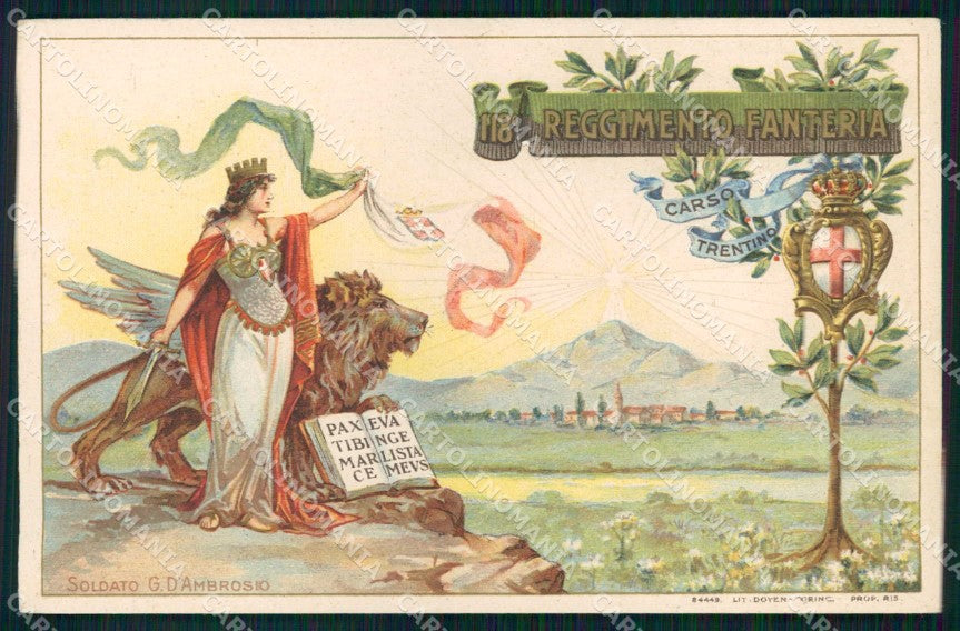 Militari Reggimentali 118° Reggimento Fanteria cartolina KF4736 – fronte
