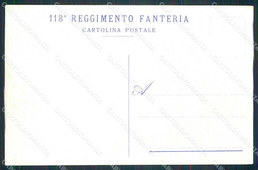 Militari Reggimentali 118° Reggimento Fanteria cartolina KF4736 – retro