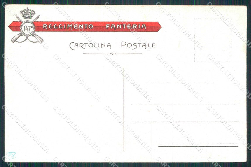 Militari Reggimentali 147° Reggimento Fanteria cartolina KF4742 – retro