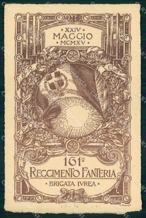 Militari Reggimentali 161° Reggimento Fanteria Brigata Ivrea cartolina KF4744 – fronte