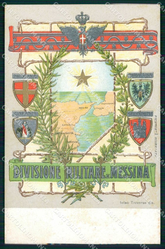 Militari Divisione Militare di Messina cartolina KF4755 – fronte