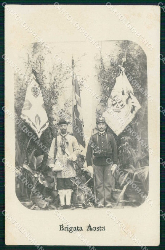 Militari Reggimentali 5° Reggimento Fanteria Brigata Aosta foto cartolina KF4758 – fronte