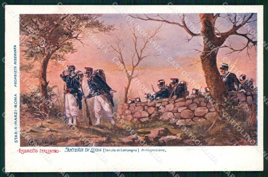 Militari Esercito Italiano Fanteria di Linea Rinaldi cartolina KF4762 – fronte