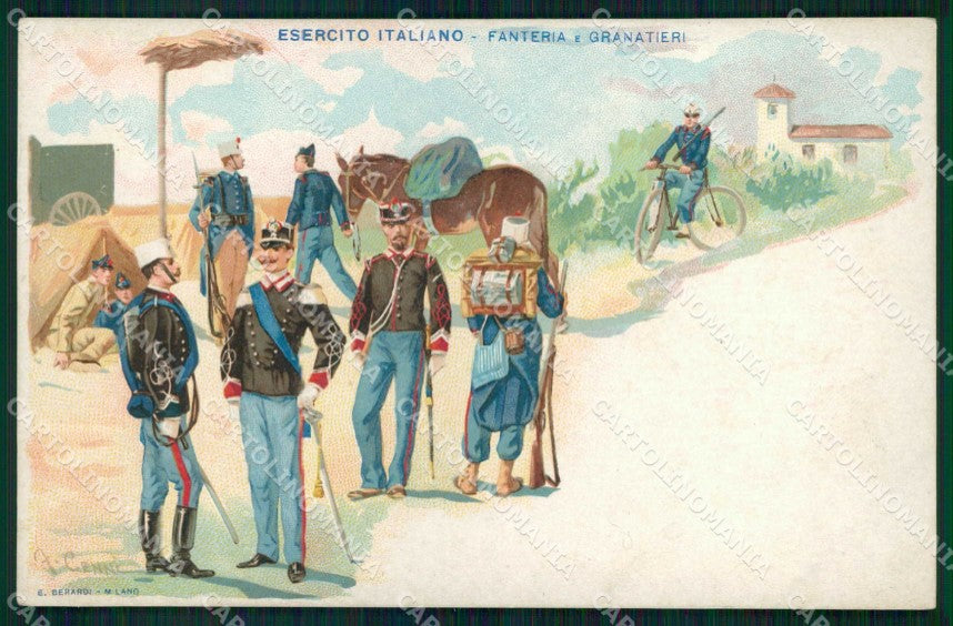 Militari Esercito Italiano Fanteria Granatieri Cenni cartolina KF4763 – fronte