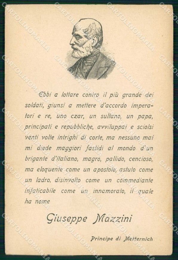 Patriottismo Gruppo Seminatori Mazziniani Genova Mazzini PIEGHINE cp KF4780 – fronte