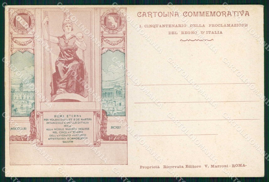 Commemorativa Regno Italia Roma Lord Palmerston STRAPPINO cartolina KF4781 – fronte