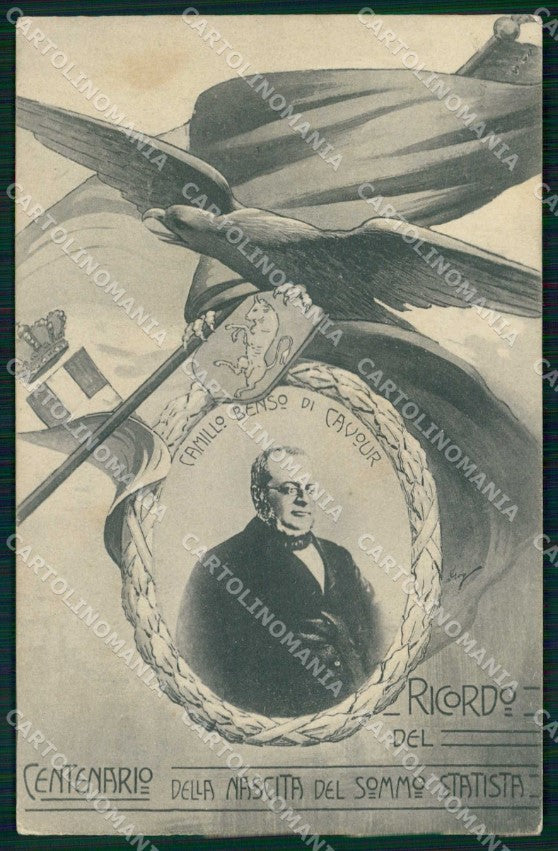Politica Centenario Nascita Cavour cartolina KF4782 – fronte