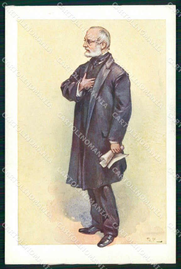Politica Giuseppe Mazzini Piattoli RETRO BIANCO cartolina KF4784 – fronte