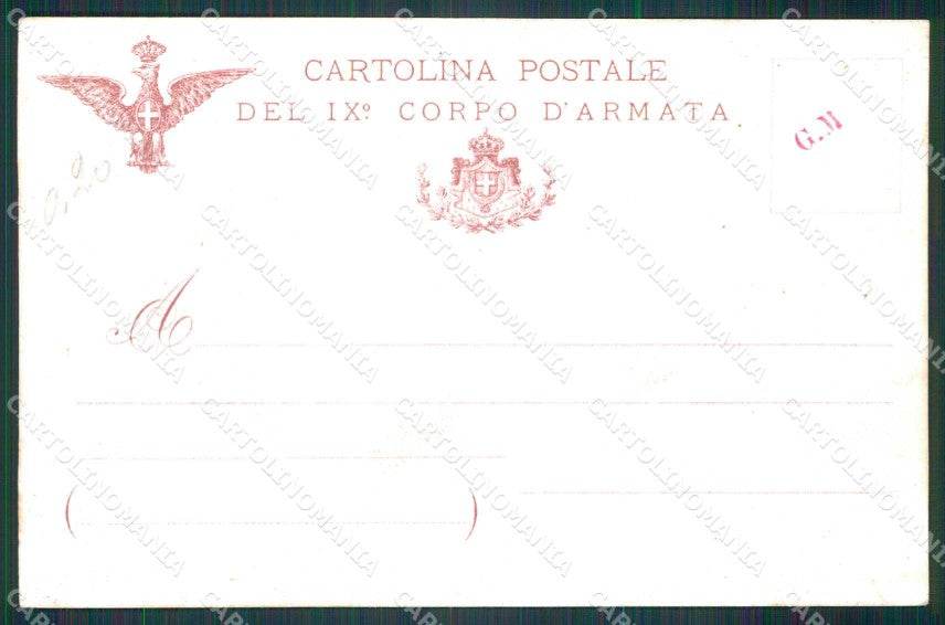 Militari Reggimentali IX° Corpo d'Armata cartolina KF4807 – retro
