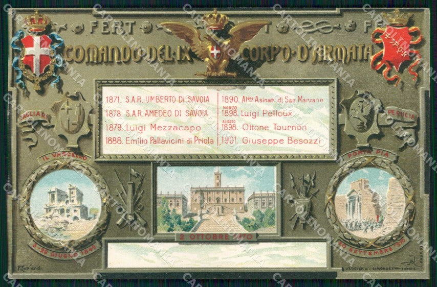 Militari Reggimentali IX° Corpo d'Armata cartolina KF4808 – fronte