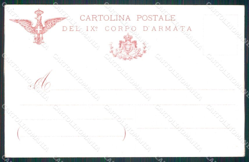 Militari Reggimentali IX° Corpo d'Armata cartolina KF4808 – retro