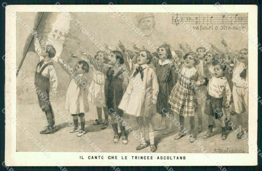 WWI Propaganda Garibaldi Invalidi Guerra Salvadori Tricolore cartolina KF4815 – fronte