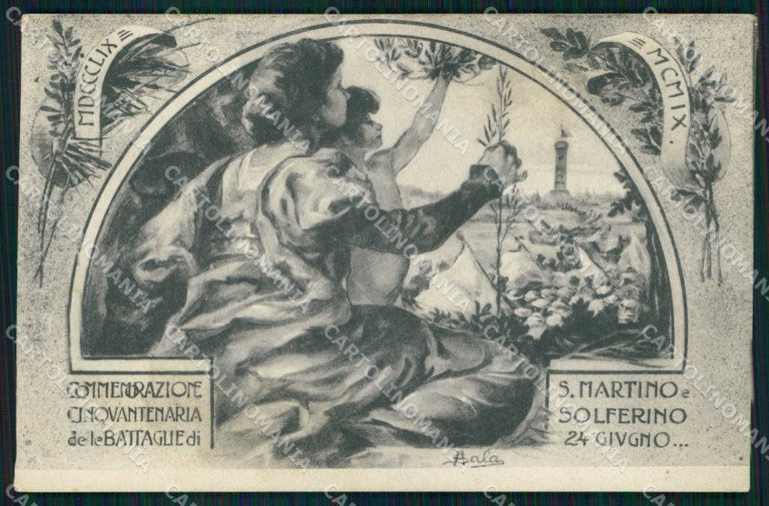 Militari Commemorazione Battaglie Martino Solferino Sala cartolina KF4818 – fronte