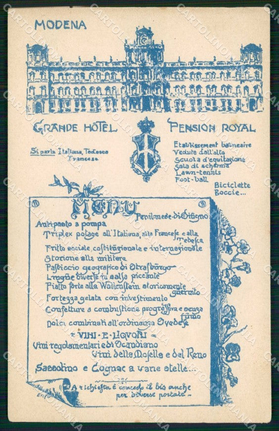 Militari Modena Accademia Menù cartolina KF4849 – fronte