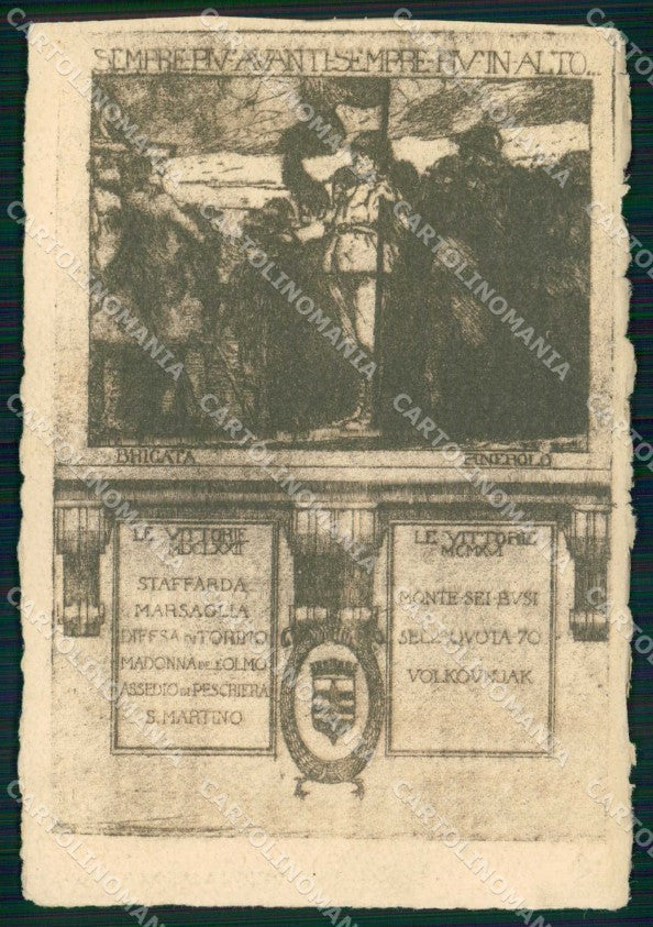 Militari Reggimentali 13° Regg. Fanteria Pinerolo cartolina KF4852 – fronte