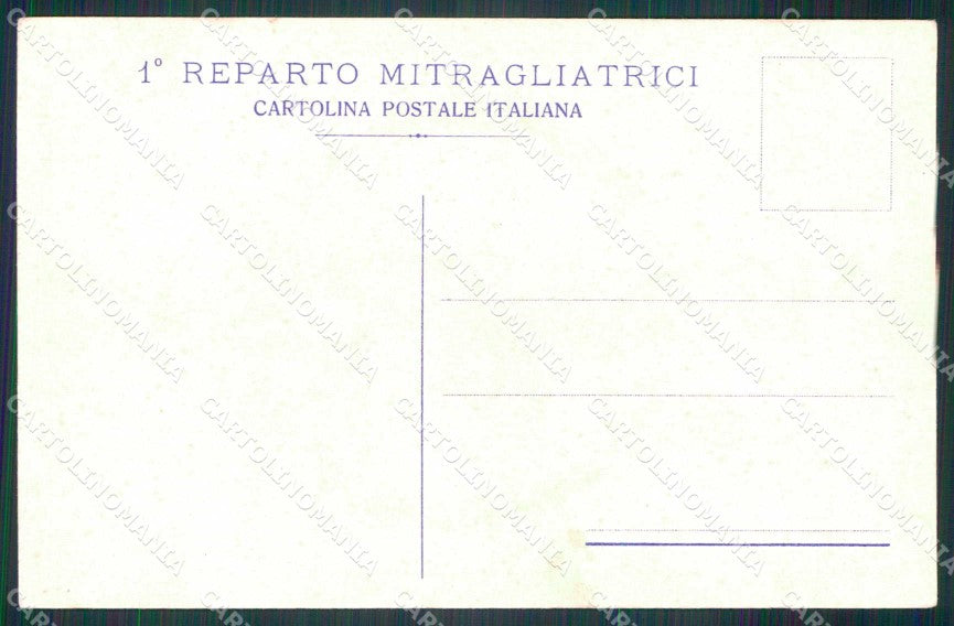 Militari Reggimentali 1° Reparto Mitragliatrici cartolina KF4853 – retro
