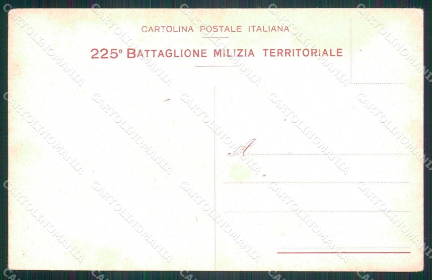 Militari Reggimentali 225° Battaglione Milizia Territoriale M T cartolina KF4856 – retro