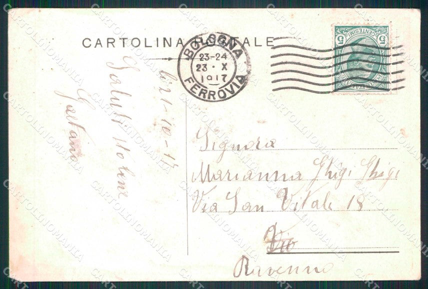 Militari Reggimentali 2° Regg Genio Bologna ABRASA PIEGHINE cartolina KF4868 – retro