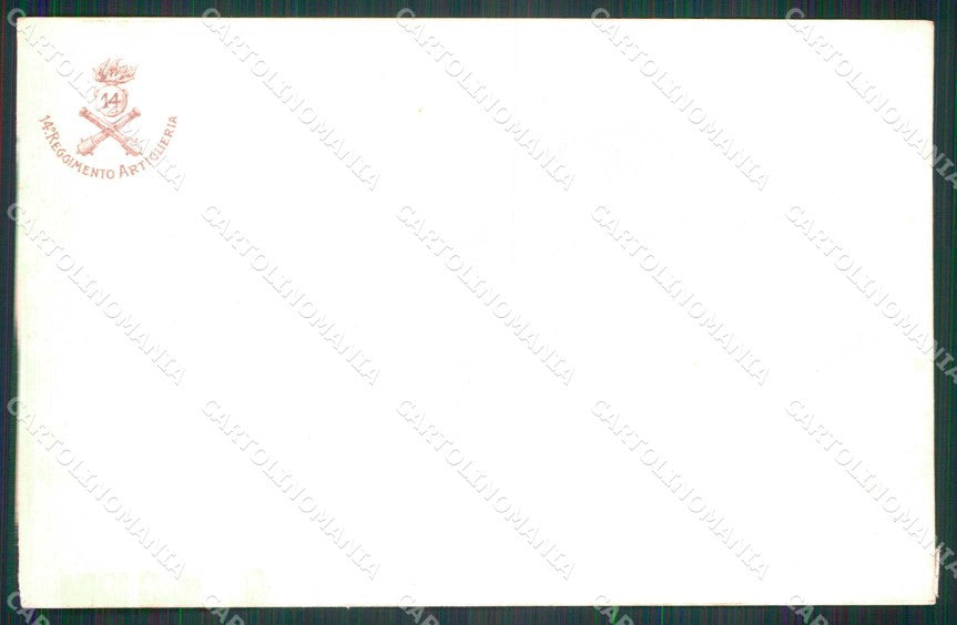 Militari Reggimentali 14° Reggimento Artiglieria ABRASA cartolina KF4880 – retro