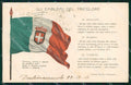 WWI WW1 Patriottismo Gli Emblemi del Tricolore SCOLLATA cartolina KF4884 – fronte