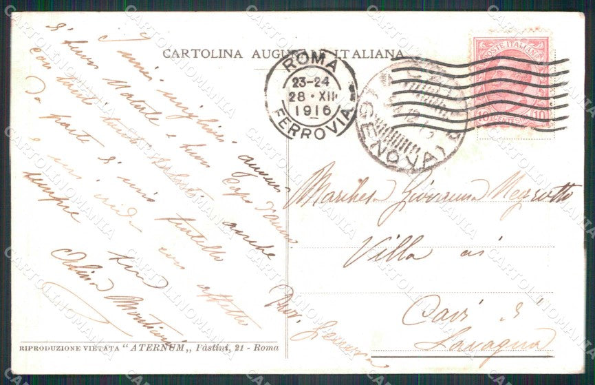 WWI WW1 Patriottismo Gli Emblemi del Tricolore SCOLLATA cartolina KF4884 – retro