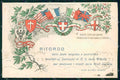 WWI WW1 Patriottismo Genova Festa Trionfo Armi Italiane Bandiere Flags cp KF4888 – fronte