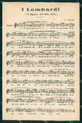 WWI WW1 Patriottismo Opera I Lombardi Verdi Spartito Milano cartolina KF4895 – fronte