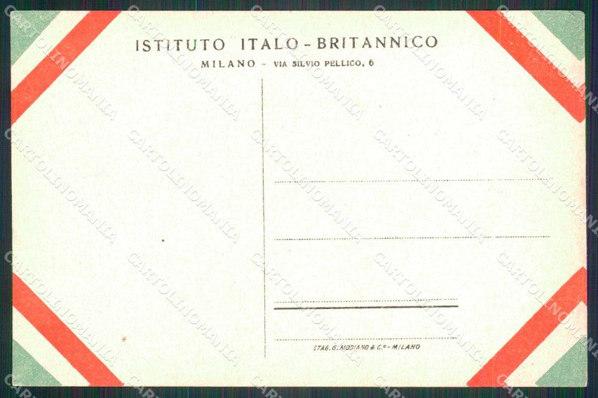 WWI WW1 Patriottismo Opera I Lombardi Verdi Spartito Milano cartolina KF4895 – retro